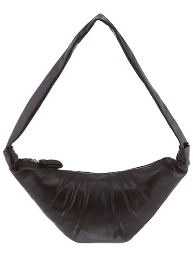 Croissant Medium Soft Nappa Leather Cross Bag Dark Chocolate - LEMAIRE - BALAAN 5