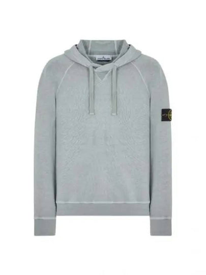 Men's Waffen Patch OLD Treatment Cotton Hoodie Sky Blue - STONE ISLAND - BALAAN 2