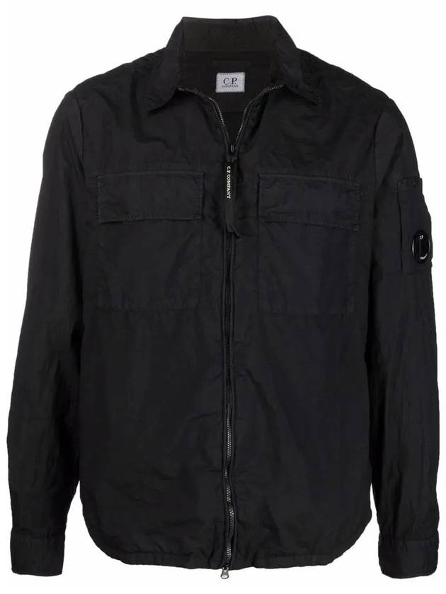 Lens Tailor L Shirt Zip-Up Jacket Black - CP COMPANY - BALAAN 2