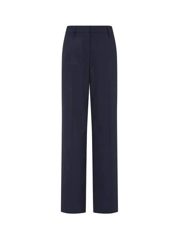 Women s Wool Straight Fit Pants Navy - DRIES VAN NOTEN - BALAAN 1