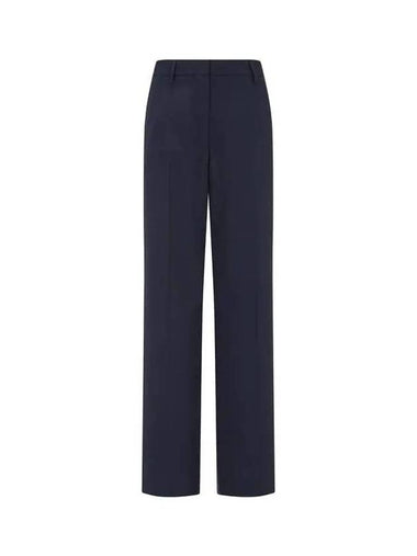 Women s Wool Straight Fit Pants Navy - DRIES VAN NOTEN - BALAAN 1