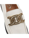 Kate Metal Chain Leather Loafers White - TOD'S - BALAAN.