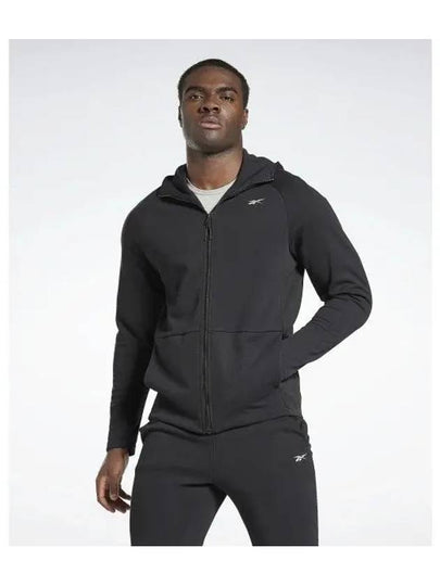 DMX INTERLOCK HOOD ZIP UP BLACK HG6718 - REEBOK - BALAAN 1