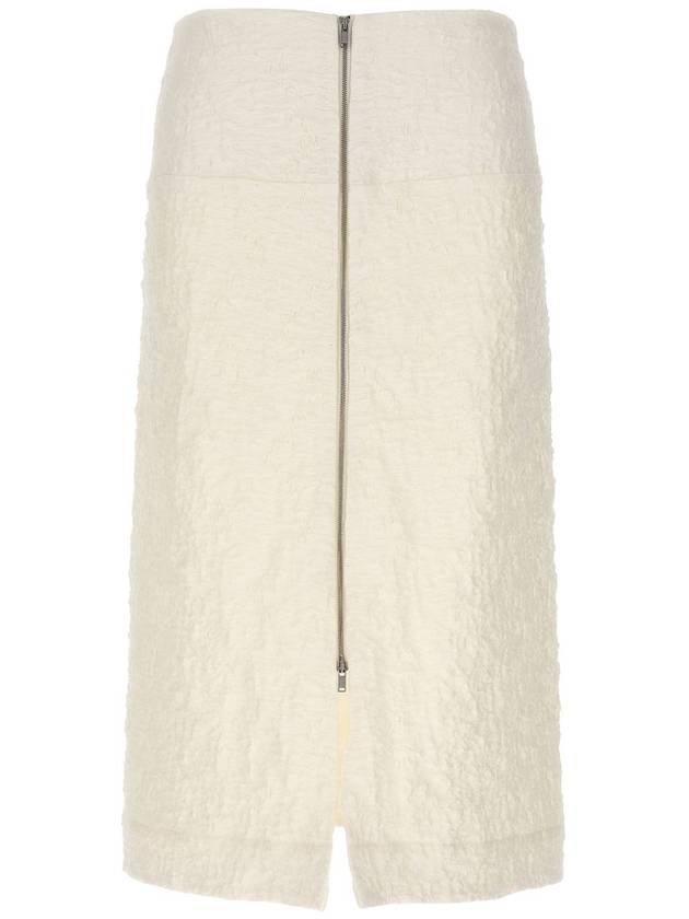 Midi Skirt J02MA0174 J20138102 White - JIL SANDER - BALAAN 2