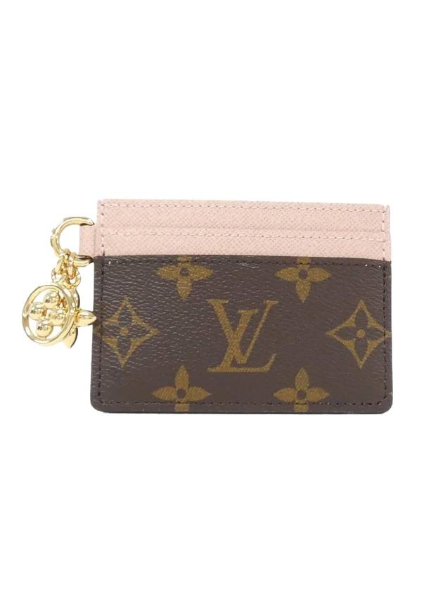 LV Charm Monogram Card Wallet Brown Pink - LOUIS VUITTON - BALAAN 1