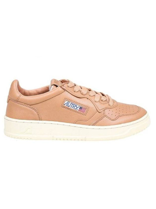 Medalist Goatskin Low Top Sneakers  Beige - AUTRY - BALAAN 1