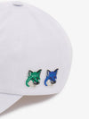 Double Fox Head Patch Ball Cap White - MAISON KITSUNE - BALAAN 4