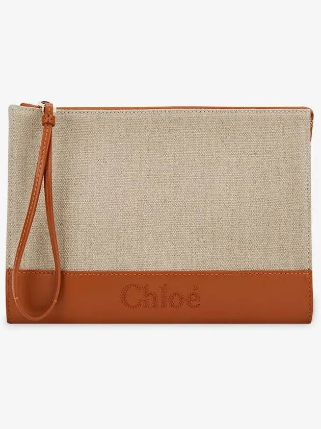 Sense Zipper Clutch Bag Beige Caramel - CHLOE - BALAAN 3