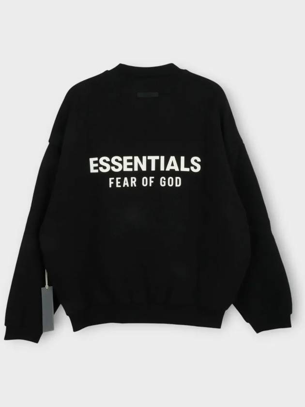 logo fleece brushed crew neck sweatshirt black 192HO246260F - FEAR OF GOD ESSENTIALS - BALAAN 3