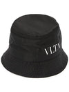 VLTN Logo Bucket Hat Black - VALENTINO - BALAAN 2