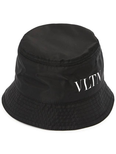 VLTN Logo Bucket Hat Black - VALENTINO - BALAAN 2