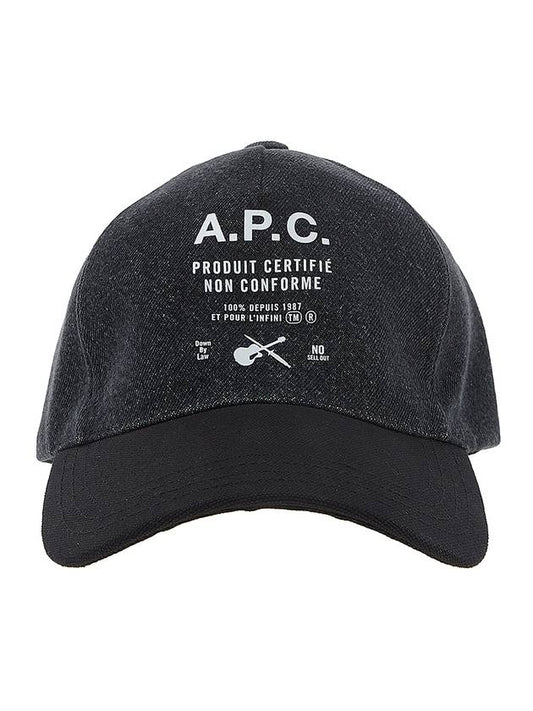 logo denim ball cap black - A.P.C. - BALAAN.