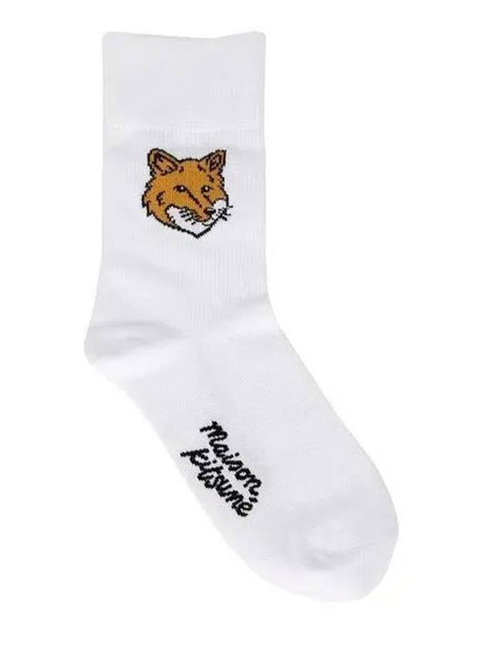 Fox Head Socks White - MAISON KITSUNE - BALAAN 2