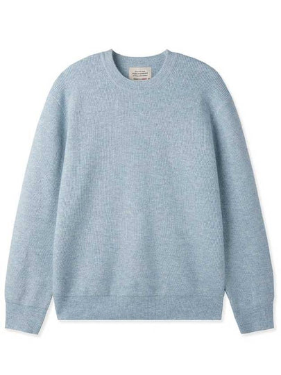 Wool Blend Sweater Sky Blue - BLACKBROWN - BALAAN 2