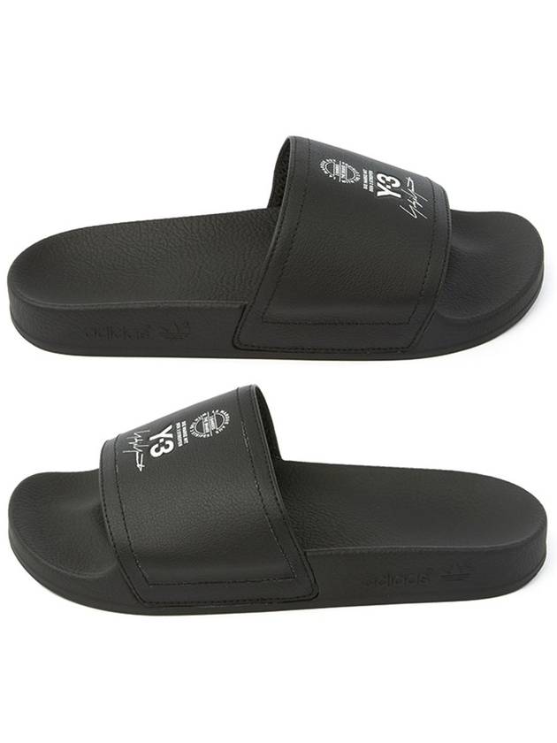 Adilette Logo Slippers Black - Y-3 - BALAAN 1