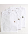 Logo Patch Cotton Short Sleeve T-Shirt 3 Pack Set White - MONCLER - BALAAN 5