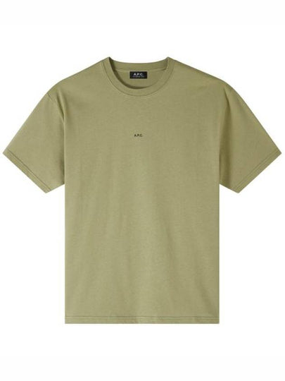 Men's Kyle Logo Print Cotton Jersey Short Sleeve T-Shirt Green - A.P.C. - BALAAN 2