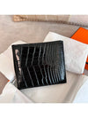 Crocodile Glossy Half Wallet Black - HERMES - BALAAN 2