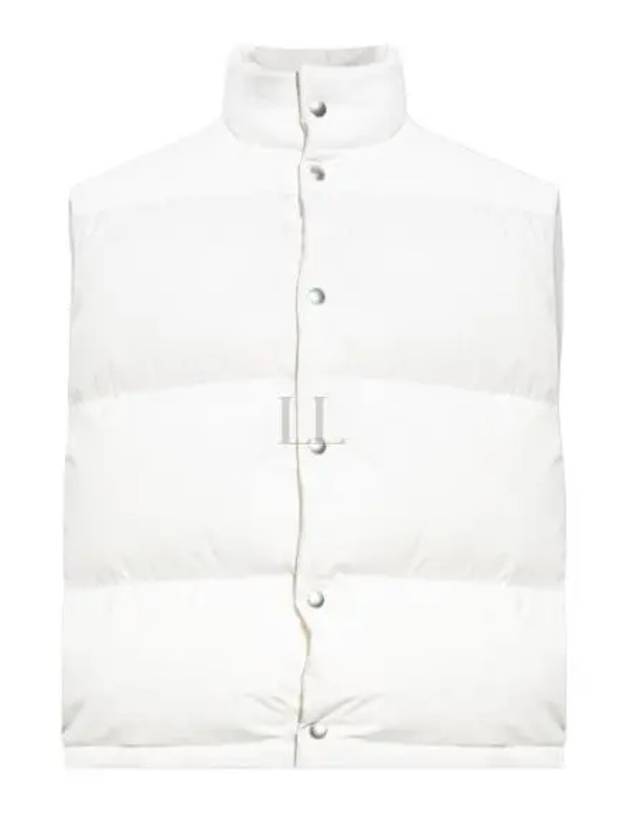 Button Padded Cotton Vest White - BOTTEGA VENETA - BALAAN 2