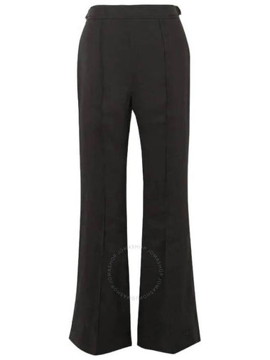 Aje Black Linen-Blend Elements Flared Pant, Brand Size 8 (US Size 4) - AJE - BALAAN 1