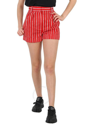 Moschino Ladies Red Striped Mini Shorts, Brand Size 38 (US Size 4) - MOSCHINO - BALAAN 1