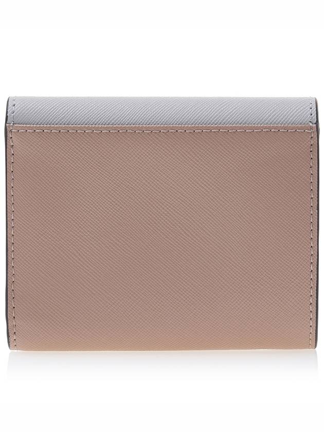 Saffiano Tri-Fold Half Wallet Grey - MARNI - BALAAN 4