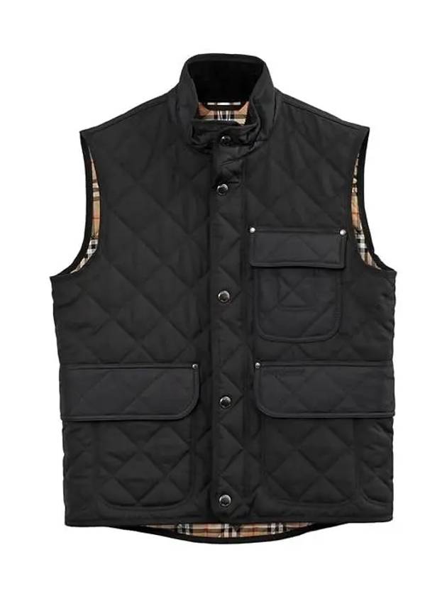 Diamond Quilted Thermoregulated Vest Black - BURBERRY - BALAAN 3