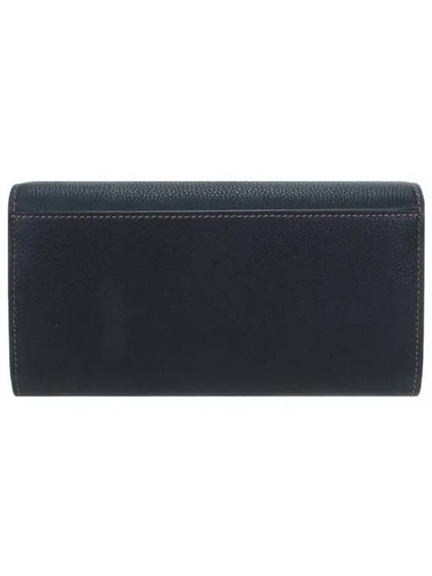 TB Logo Grainy Leather Continental Long Wallet Black - BURBERRY - BALAAN 5