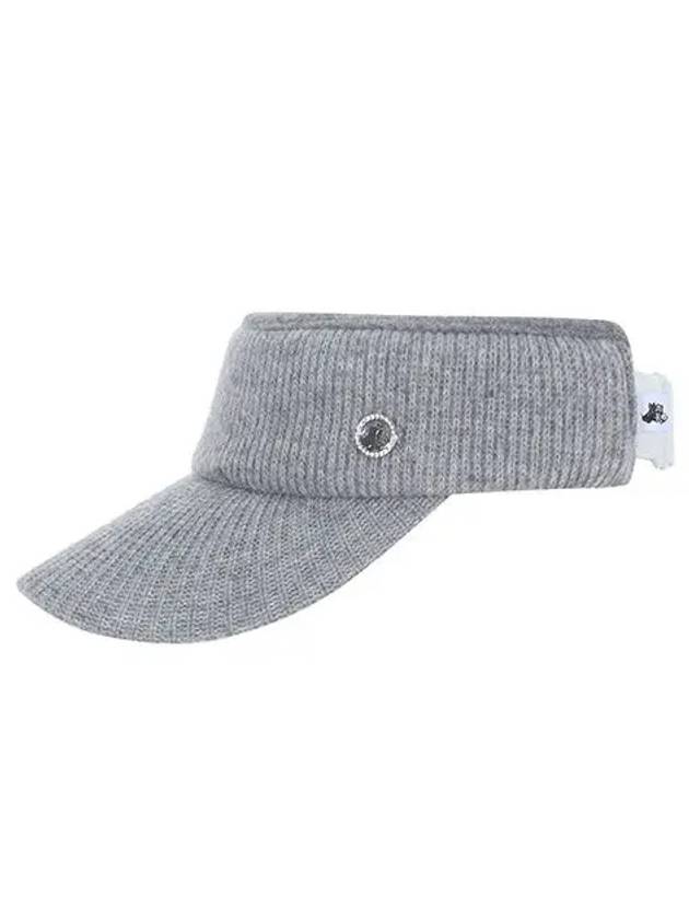 Women s Cashmere Knit Visor 8704LXAS GREY - BLACK&WHITE - BALAAN 3