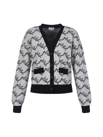 Cursive Logo Cardigan MK3AD300 - P_LABEL - BALAAN 1