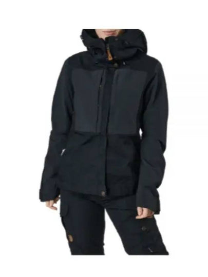 Women's Keb Hoodie Jacket Jacket Black - FJALL RAVEN - BALAAN 2