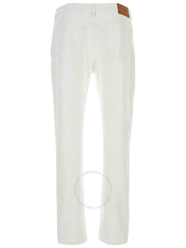 Stretch Denim Slim Fit Jeans White - BURBERRY - BALAAN 3