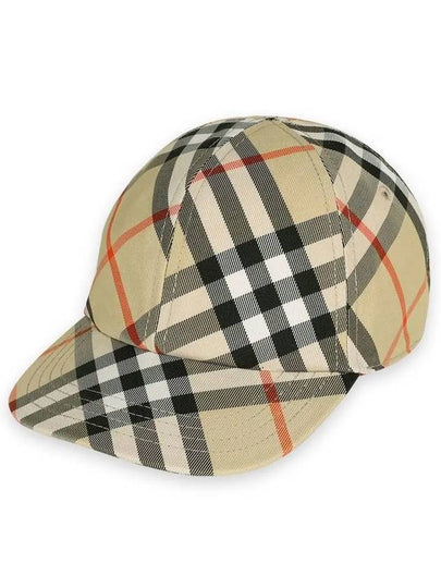 Kids Check Ball Cap Hat Sand - BURBERRY - BALAAN 2