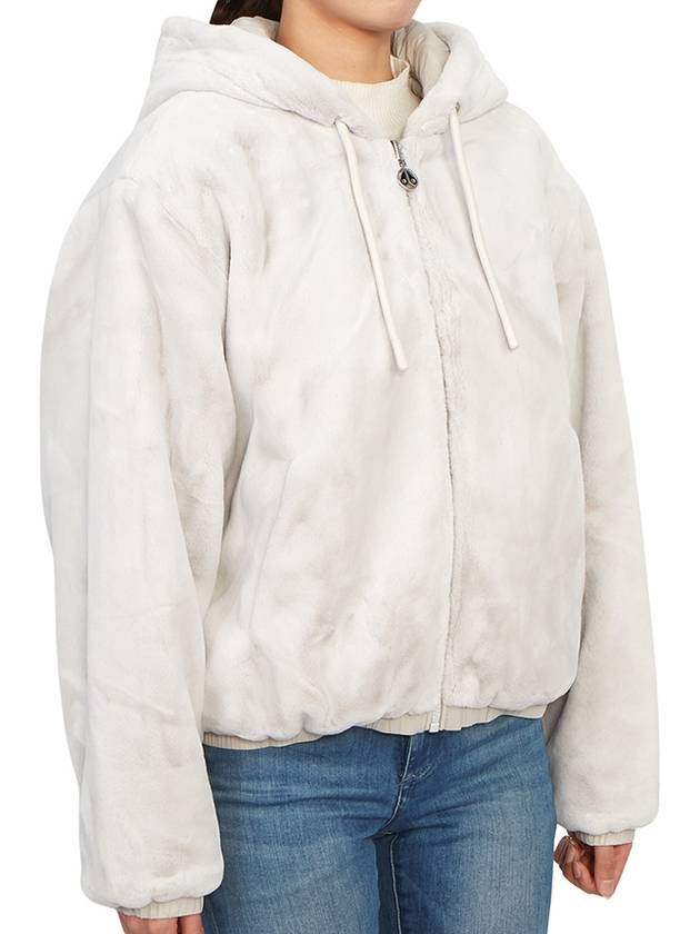 Women's Reversible Quilted Eaton Fur Jacket White - MOOSE KNUCKLES - BALAAN 9