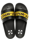 Industrial Logo Tape Slippers Black - OFF WHITE - BALAAN 2