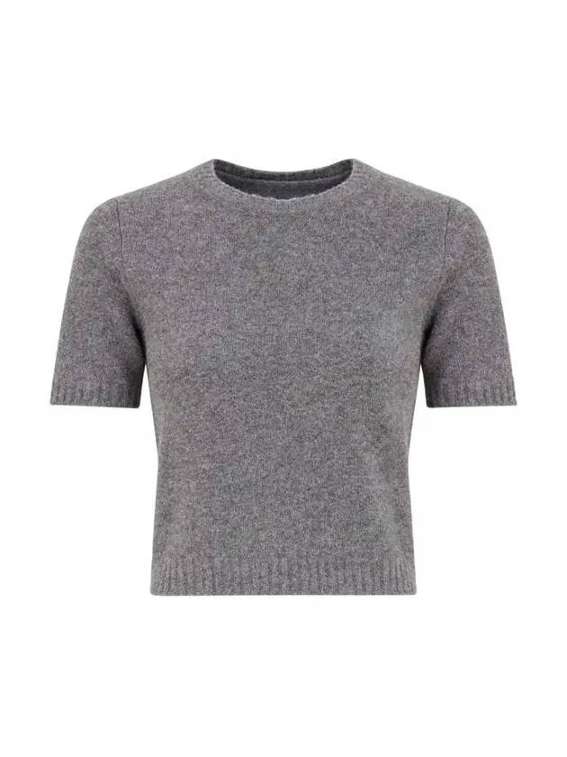 Washed Lambswool Crewneck Knit Top Grey - MAISON MARGIELA - BALAAN 3