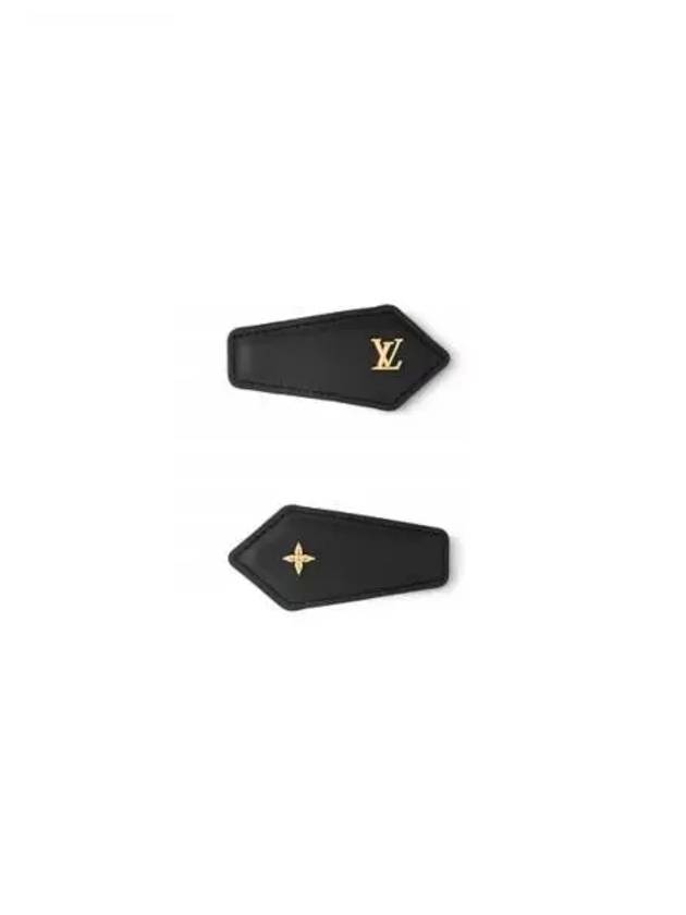 LV Backstage Leather Hair Clip Black - LOUIS VUITTON - BALAAN 2