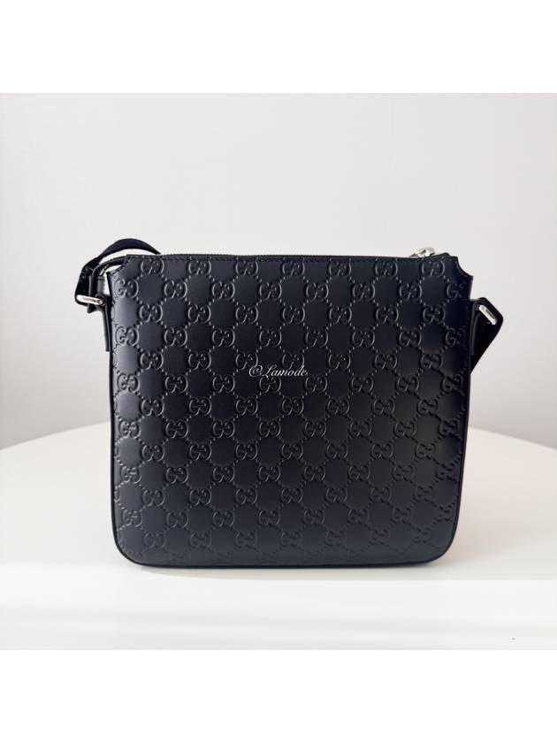 Microssima Leather Messenger Bag Black - GUCCI - BALAAN 4