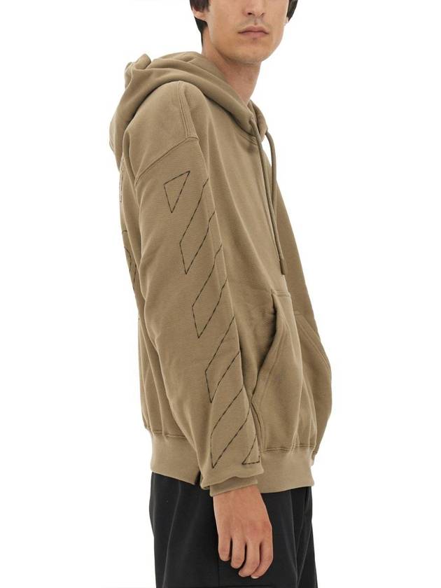 Off Stitch Cotton Hoodie Light Brown - OFF WHITE - BALAAN 5