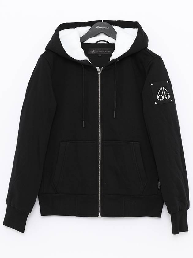 Classic Bunny 2 Zip Up Hoodie White Lining Black - MOOSE KNUCKLES - BALAAN 2