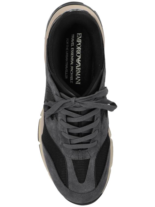 Emporio Armani Sports Shoes With Logo, Men's, Grey - EMPORIO ARMANI - BALAAN 6