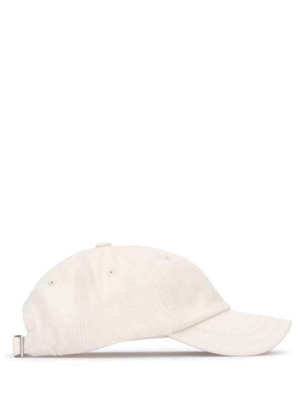 La Casquette Embroidered Logo Signature Ball Cap White - JACQUEMUS - BALAAN 3