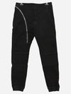 Air Cut Decorated Zipper Skinny Jogger Pants Black - RICK OWENS - BALAAN 4