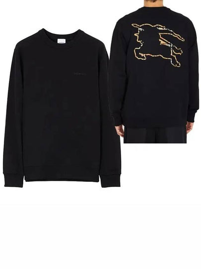 Check EKD Cotton Sweatshirt Black - BURBERRY - BALAAN 2