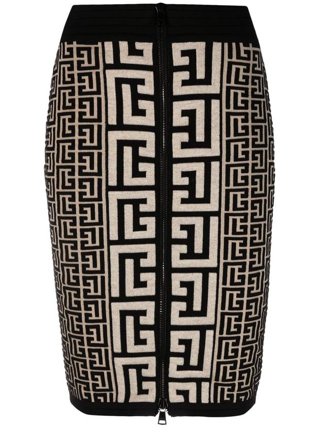 23 fw Monogram High Waist Skirt BF1LC006KE67GFE B0710433580 - BALMAIN - BALAAN 1