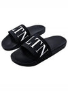 VLTN Logo Slippers Black - VALENTINO - BALAAN 2