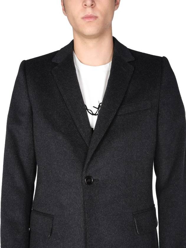 Slate Wool Blend Coat Black - DOLCE&GABBANA - BALAAN 5