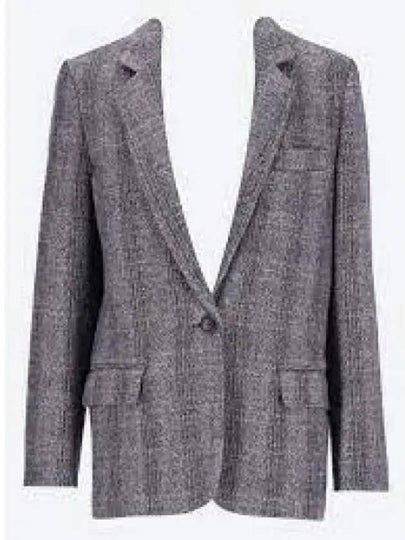 Charlene Single Breasted Wool Blazer Jacket Grey - ISABEL MARANT - BALAAN 2