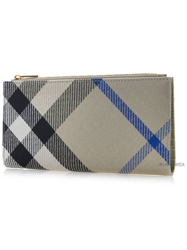 Check Bifold Long Wallet Lichen - BURBERRY - BALAAN 3