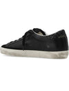 Superstar Glitter Tab Leather Low Top Sneakers Black - GOLDEN GOOSE - BALAAN 4